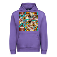 Tulip football cowhide sunflower seamless pattern Urban Hoodie - JahusDesignShop