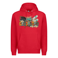 Red just graduated Premium Hoodie - AdoDesignShop