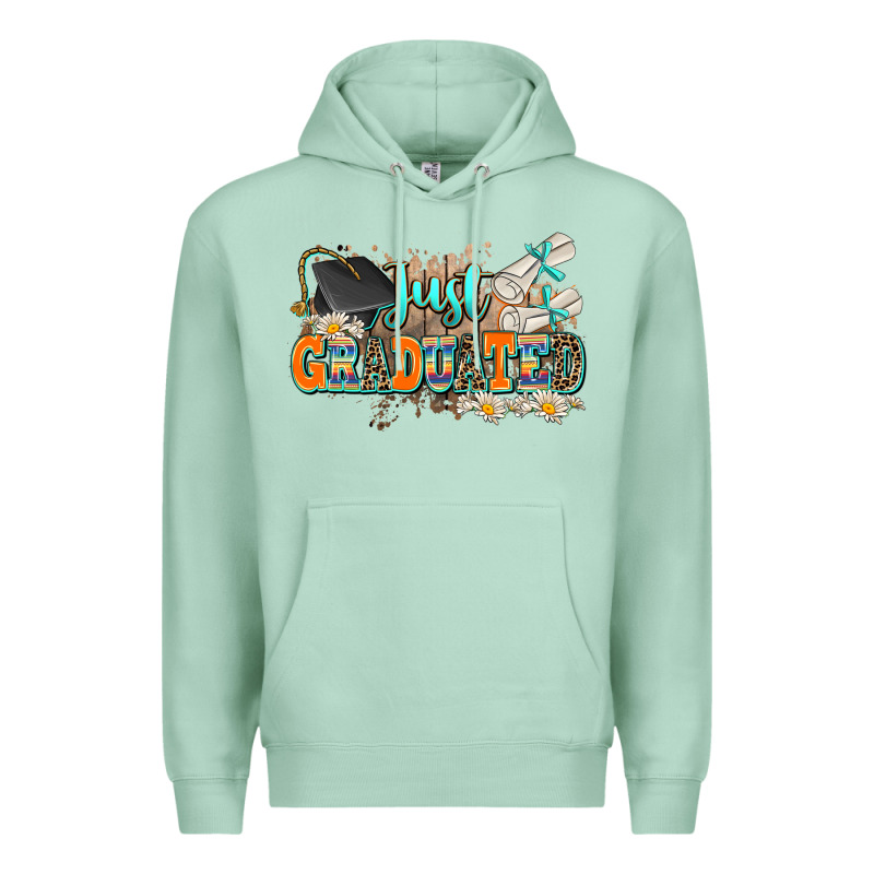 Just Graduated Premium Hoodie by AdoDesignShop | Teevron