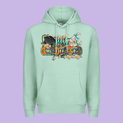 Just Graduated Premium Hoodie Designed By Adodesignshop
