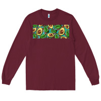 Burgundy avacado with turquoise and leopard background 11 oz mug Long Sleeve Tee - BarkalooDesign