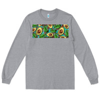 Heather Grey avacado with turquoise and leopard background 11 oz mug Long Sleeve Tee - BarkalooDesign