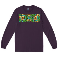 Plum avacado with turquoise and leopard background 11 oz mug Long Sleeve Tee - BarkalooDesign