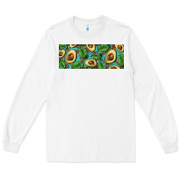 White avacado with turquoise and leopard background 11 oz mug Long Sleeve Tee - BarkalooDesign