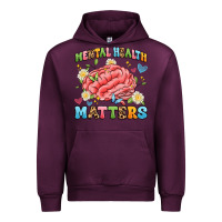 Mauve Wine mental health matters Urban Hoodie - Artiststas