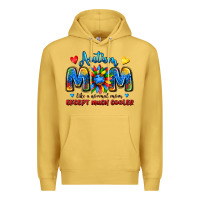 Antique Gold autism mom like a normal mom except much cooler Premium Hoodie - JahusDesignShop