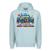 Blue Mist autism mom like a normal mom except much cooler Premium Hoodie - JahusDesignShop