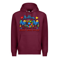 Burgundy autism mom like a normal mom except much cooler Premium Hoodie - JahusDesignShop