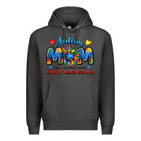 Charcoal Heather autism mom like a normal mom except much cooler Premium Hoodie - JahusDesignShop