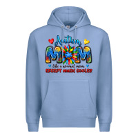 Colony Blue autism mom like a normal mom except much cooler Premium Hoodie - JahusDesignShop