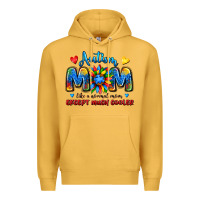 Mustard autism mom like a normal mom except much cooler Premium Hoodie - JahusDesignShop