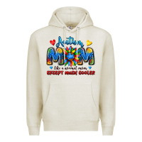 Oatmeal Heather autism mom like a normal mom except much cooler Premium Hoodie - JahusDesignShop