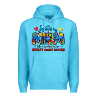 Ocean Blue autism mom like a normal mom except much cooler Premium Hoodie - JahusDesignShop