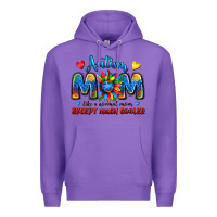 Purple autism mom like a normal mom except much cooler Premium Hoodie - JahusDesignShop