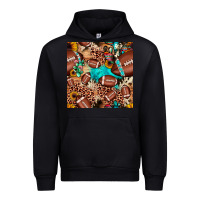 Black football cactus sunflower seamless pattern Urban Hoodie - JahusDesignShop