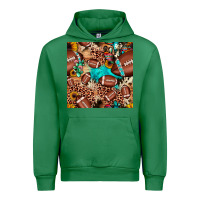 Emerald football cactus sunflower seamless pattern Urban Hoodie - JahusDesignShop