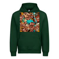 Forest Green football cactus sunflower seamless pattern Urban Hoodie - JahusDesignShop