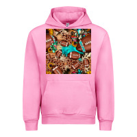 Fuchsia Pink football cactus sunflower seamless pattern Urban Hoodie - JahusDesignShop