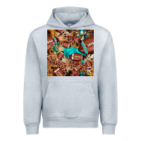 Heather Grey football cactus sunflower seamless pattern Urban Hoodie - JahusDesignShop