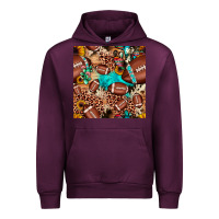 Mauve Wine football cactus sunflower seamless pattern Urban Hoodie - JahusDesignShop