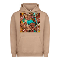 Pigment Burro football cactus sunflower seamless pattern Urban Hoodie - JahusDesignShop
