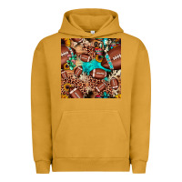 Pigment Peanut Butter football cactus sunflower seamless pattern Urban Hoodie - JahusDesignShop