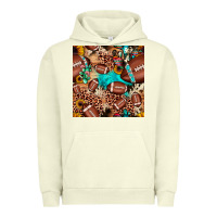 Pigment Pistachio football cactus sunflower seamless pattern Urban Hoodie - JahusDesignShop