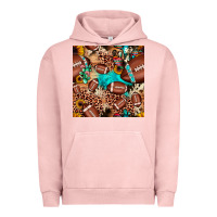 Pigment Salmon football cactus sunflower seamless pattern Urban Hoodie - JahusDesignShop