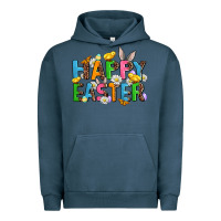 Pigment Midnight Navy happy easter Urban Hoodie - AdoDesignShop