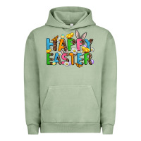Pigment Oil Green happy easter Urban Hoodie - AdoDesignShop