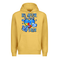 Antique Gold in april we wear blue Premium Hoodie - JahusDesignShop