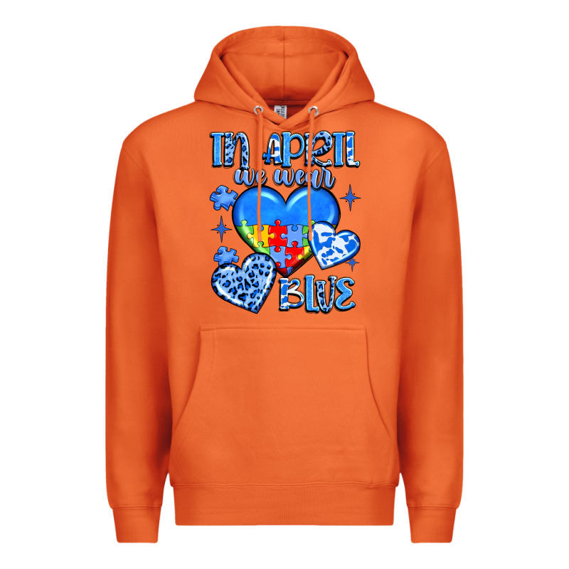 In April We Wear Blue Premium Hoodie by JahusDesignShop | Teevron