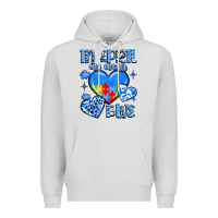 Dove Grey in april we wear blue Premium Hoodie - JahusDesignShop