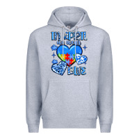 Heather Grey in april we wear blue Premium Hoodie - JahusDesignShop