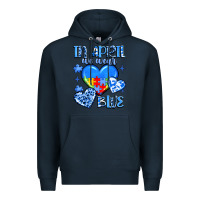 Navy in april we wear blue Premium Hoodie - JahusDesignShop