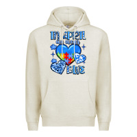 Oatmeal Heather in april we wear blue Premium Hoodie - JahusDesignShop