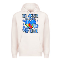 Pale Pink in april we wear blue Premium Hoodie - JahusDesignShop