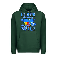 Sports Green in april we wear blue Premium Hoodie - JahusDesignShop