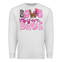 Oatmeal Heather bows before bros Premium Sweatshirt - texasbilliewilder