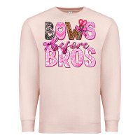 Pale Pink bows before bros Premium Sweatshirt - texasbilliewilder