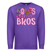 Purple bows before bros Premium Sweatshirt - texasbilliewilder