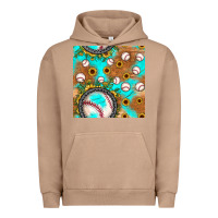 Pigment Burro baseball turquoise sunflower seamless pattern Urban Hoodie - JahusDesignShop