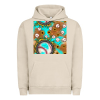 Pigment French Oak baseball turquoise sunflower seamless pattern Urban Hoodie - JahusDesignShop