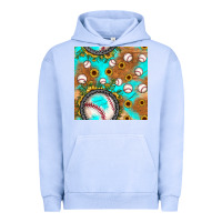 Pigment Grape Ice baseball turquoise sunflower seamless pattern Urban Hoodie - JahusDesignShop