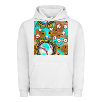 Pigment Lunar Rock baseball turquoise sunflower seamless pattern Urban Hoodie - JahusDesignShop