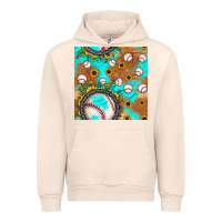 Sandshell baseball turquoise sunflower seamless pattern Urban Hoodie - JahusDesignShop
