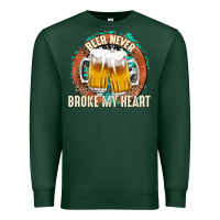Sports Green beer never broke my heart Premium Sweatshirt - texasbilliewilder