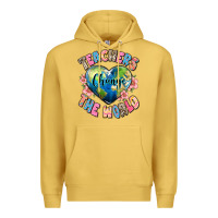 Antique Gold teachers change the world Premium Hoodie - JahusDesignShop