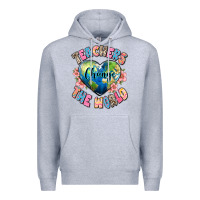 Heather Grey teachers change the world Premium Hoodie - JahusDesignShop