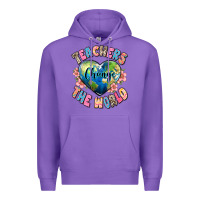 Purple teachers change the world Premium Hoodie - JahusDesignShop